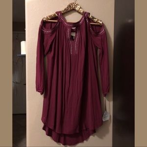 Bing Cherry Shoulder Cut Out Dress